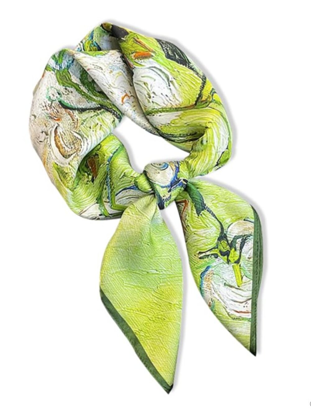 100% Mulberry Silk Neck Scarf 27x27 Lightweight Neckerchief